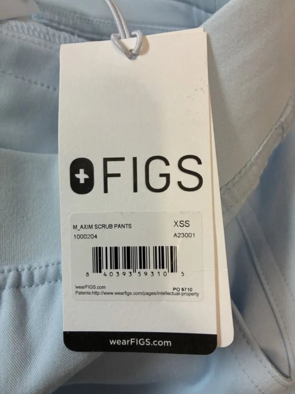 Figs Axim Cargo Scrub Pants In Light Blue Size XSS  28” x 29”
